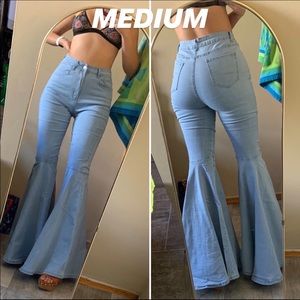 Oversized Flare Bell Bottoms Jeans